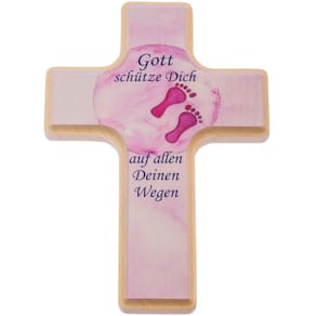Kinderkreuz Füße, rosa