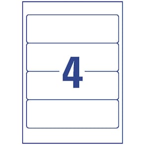 Ordneretiketten Avery Zweckform, 61 x 192 mm, weiß