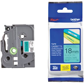 Schriftband Brother, 18 mm x 8 m, grün/schwarz