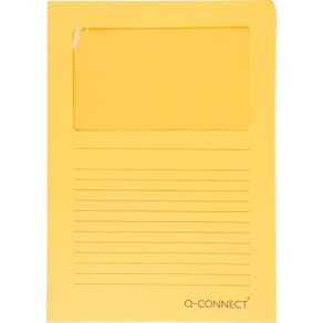 L-map Q-CONNECT met venster, 120 g/m², A4, pak van 100 stuks, or