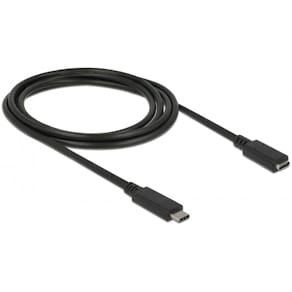 USB-Verlängerungskabel Delock USB 3.1 Type-C, 2 m, schwarz