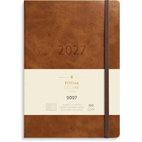 Ugekalender Mayland Forma Deluxe 2027, 150 x 210 mm, brun
