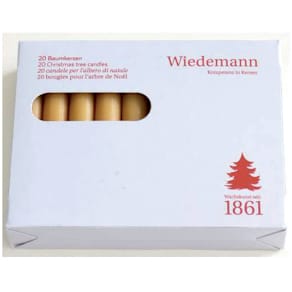 Christbaumkerzen, 20 Stück, natur
