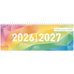 Tischkalender HÄFFT Rainbow, Schuljahr 2026/27