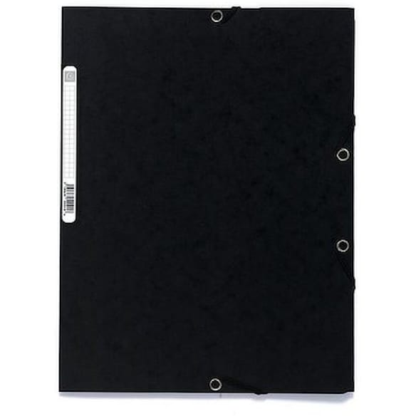 Strikkmappe EXACOMPTA A4 3 kl 400g sort 25st