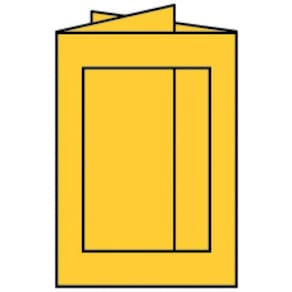 Passepartoutkarte Rössler Paperado, B6, ocker