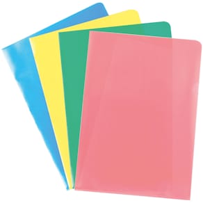 Mapp A4 PP 0,12 sorterade färger -blå, röd, grön, gul 100/fp