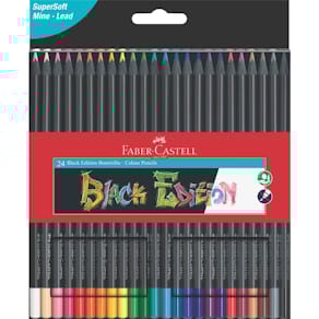 Buntstifte Faber-Castell Black Edition, 24 Stück, sortiert