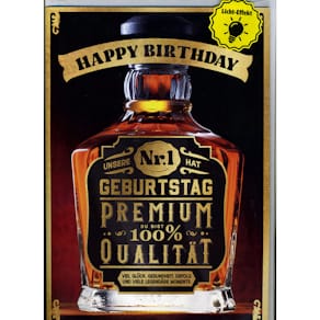Geburtstagskarte Apollo Whisky, A4