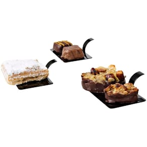 Kagepalet, Rektangulærx 55 mm PS, sort, pakke a 100 stk