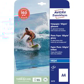 Fotopapier Avery Zweckform Inkjet 2415, A4, 160 g/m², glänzend, 1
