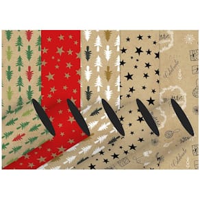 Weihnachts-Geschenkpapier BY NATURE Recycling, sortiert