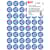 Kortinglabel Agipa, -40%, blauw, pak van 192 stuks, verwijderbaar