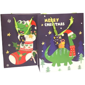 Geschenktragetasche Noname Kind Dino, sortiert, 2 Motive, bunt