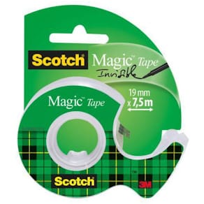 Dokumenttejp Scotch Magic 810 + Hållare, osynlig, 19mm x 7,5m