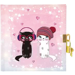 Tagebuch Goldbuch Music for Cats, 96 Seiten, bunt, 16,5x16,5 cm,