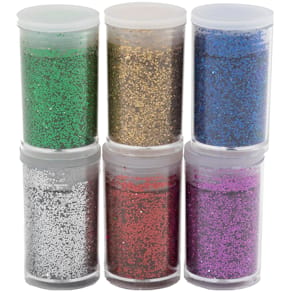 Glitter Bio mixade färger 6x7ml