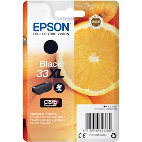 Inktcartridge Epson 33XL, 530 pagina's, OEM C13T33514012, zwart