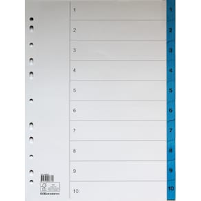 Register flikförstärkt A4 1-10
