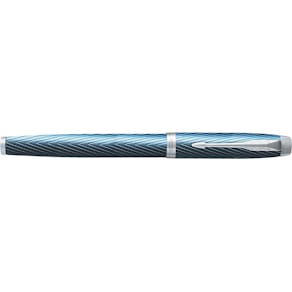 Vulpen Parker IM Premium, fijn, in giftbox, blauw/zilver