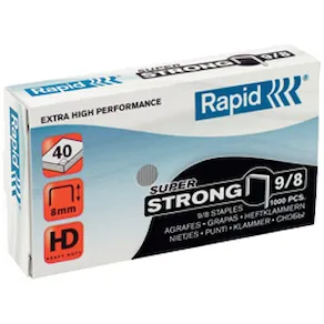 Häftklammer Rapid 9/8 Super Strong, 40ark, 5000/fp