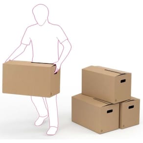 Flyttekasse 2-lags BB, 556x370x370 mm, håndtag, FSC, 10 stk