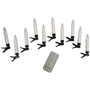 Christbaumkerze PBS LED, 10 Stück, weiß