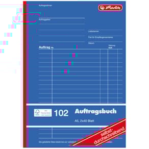 Auftragsbuch Herlitz 102, 2x40 Blatt, A5