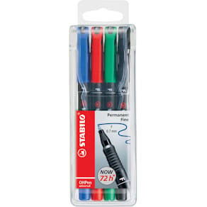 Folienschreiber STABILO OHPen universal F, Etui, 4 Stück