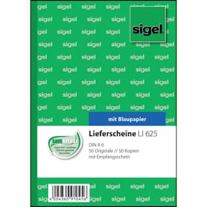 Lieferscheinbuch Sigel, A6, 2 x 50 Blatt