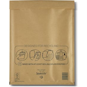 Luchtkussenenveloppen Mail Lite, goud, H/5, 270 x 360 mm, doos