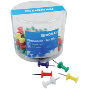 Pinnwandnadeln DONAU, sortiert, 60 Stück
