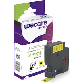 Märkband Wecare D1 12mm sv/gul