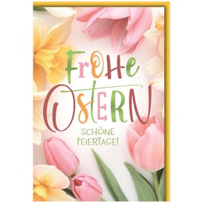 Osterkarte Noname, bunt, 11,5 x 17 cm, mit Umschlag