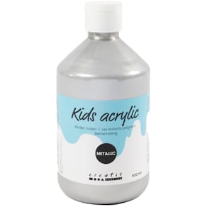 Akrylfärg metallic 500 ml Silver