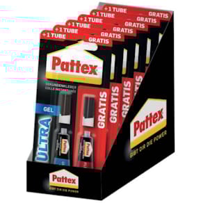 Sekundenkleber Pattex Ultra Gel + Flüssig, 3 g + 3 g (Gratis)
