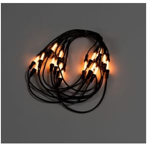 Ljusslinga 30 amber LED 9,57m svart