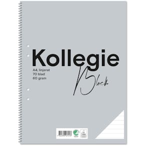Kollegieblock FW A4 60g 70bl linj h grå