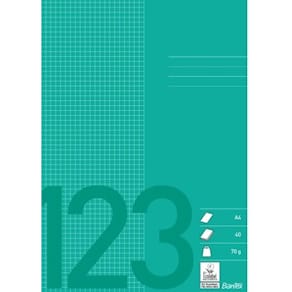 Skolehæfte A4 kvadreret 5x5 40 blade græsgrøn