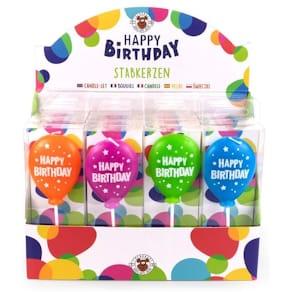 Geburtstagskerzen TRENDHAUS Luftballons, sortiert