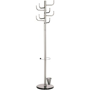 Garderobenständer ALCO, 8 Haken, silber