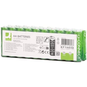 Batterie Q-CONNECT AA/LR6, 20 St., grün