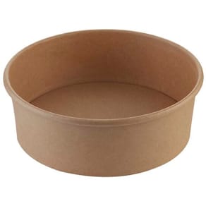 Salatbowle kraftpapir Ø185 mm, 50 mm høj, brun, 50 stk