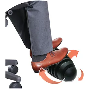 Active footrest 18x42 cm egg-shape black