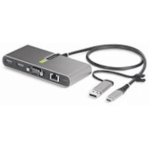 StarTech.com 2-Port USB-C/USB-A Hub with GbE and RS232 Serial,
