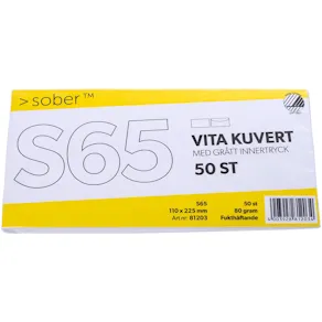 Kuvert vit S65 FH (50)