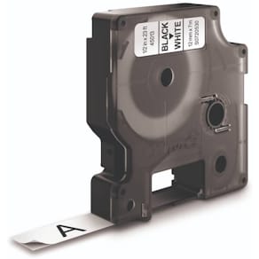 Schriftband DYMO D1, 12 mm x 7 m, schwarz/weiß