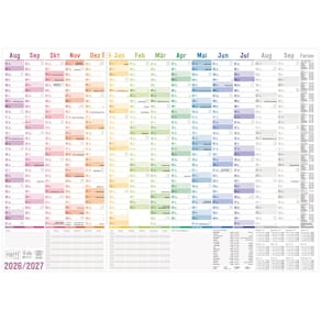 Wandkalender HÄFFT A1+, Schuljahr 2026/27