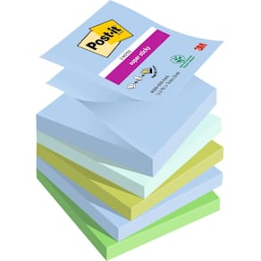 Haftnotizblock Post-it Super Sticky Z-Notes Oasis Collection, 5 x