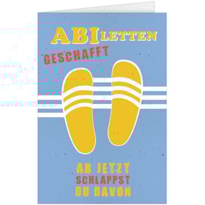 Glückwunschkarte HANRA Abitur, 11,5 x 17 cm, mit Umschlag